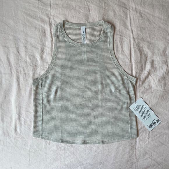 Lululemon⎜Run and Train Racerback Tank⎜Heathered White Opal - Picture 6 of 15